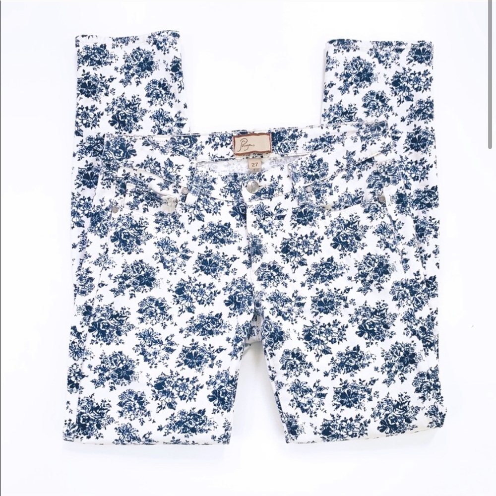 PAIGE Peg Floral Skinny Jeans - Picture 2 of 6